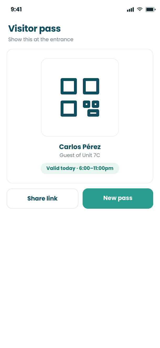 A Predio receipt with its verification QR code